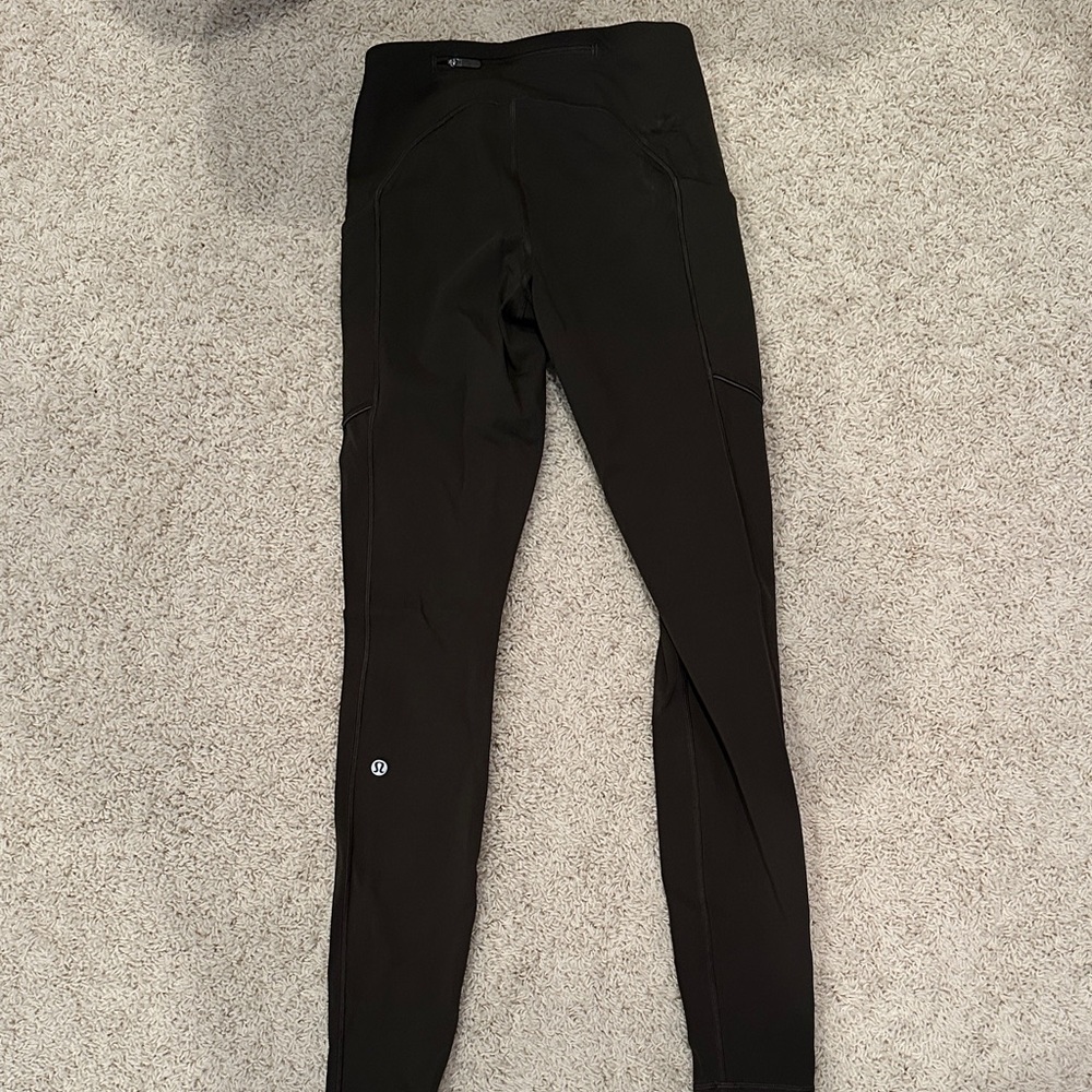 Army Green Lululemon High-Waisted Leggings